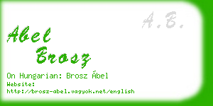 abel brosz business card