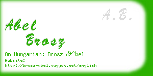 abel brosz business card